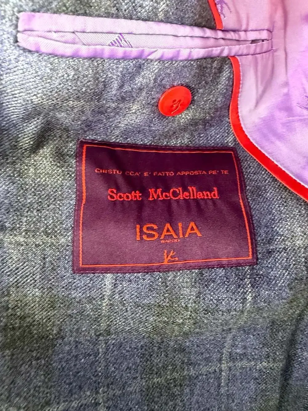 Scott McClelland for Isaia Men's Plaid Wool Sport Coat Sz. 45R